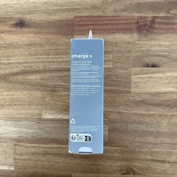 Fitbit Charge 5 Fitness & Health Tracker Platinum Stainless Steel Case Blue Band - Picture 4 of 16